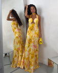 DRESS PLUMA GIALLO