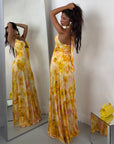 DRESS PLUMA GIALLO
