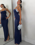 KLEID „ALLURE“ IN BLAU