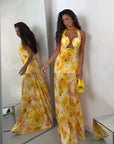 DRESS PLUMA GIALLO