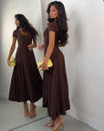 DRESS COSTINA CAFE
