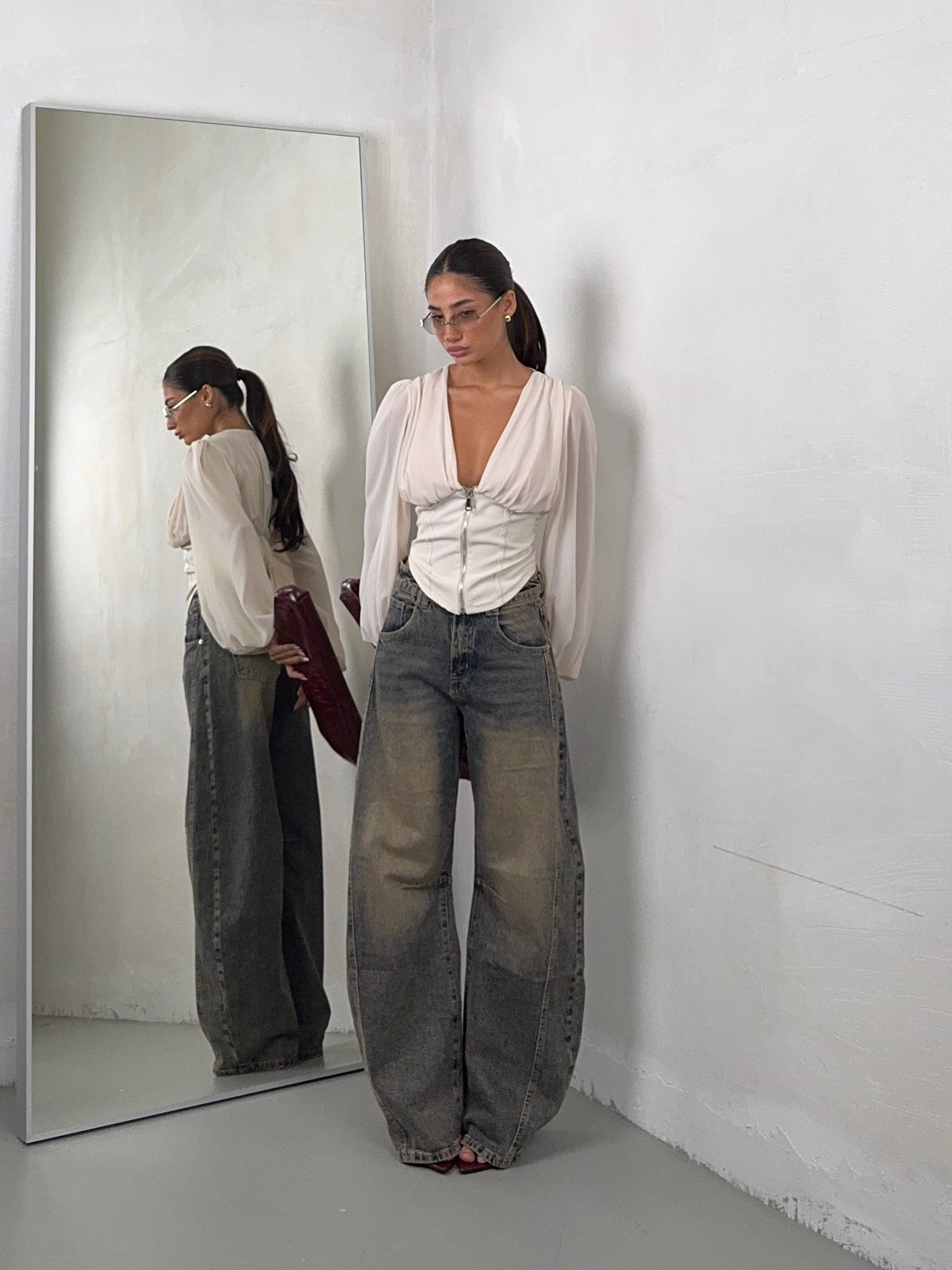 JEANS DOUBLE LOOPS