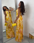 DRESS PLUMA GIALLO