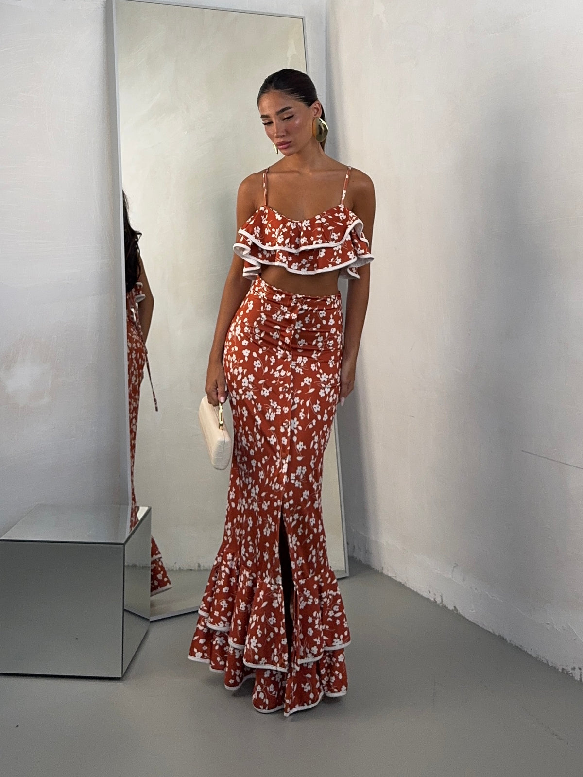 COORD LOLA FLOWER ORANGE