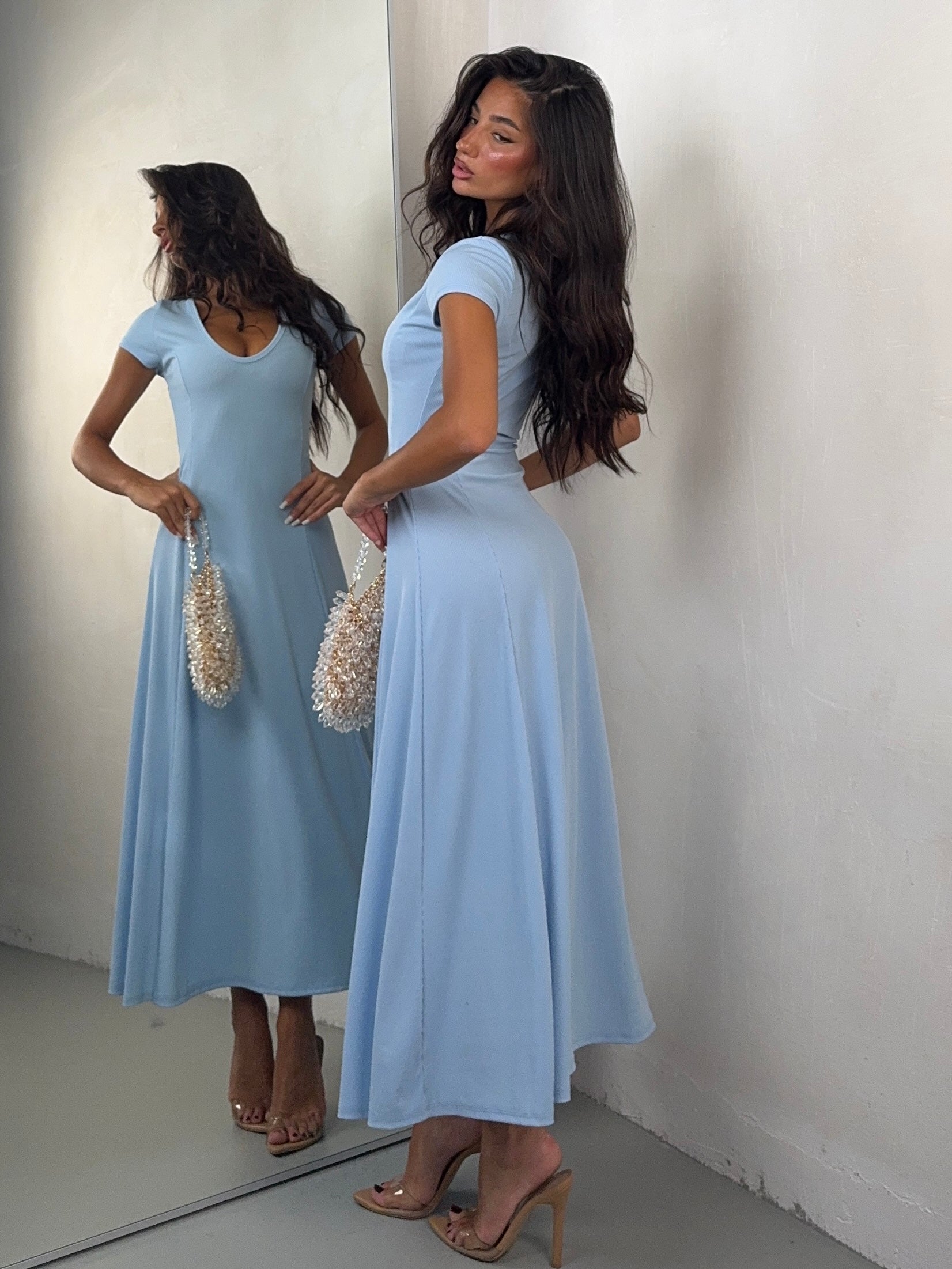 DRESS COSTINA BLUE CIEL