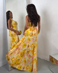 DRESS PLUMA GIALLO