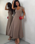 DRESS COSTINA NOISETTE