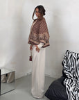 CARDIGAN PAISLEY MARRONE