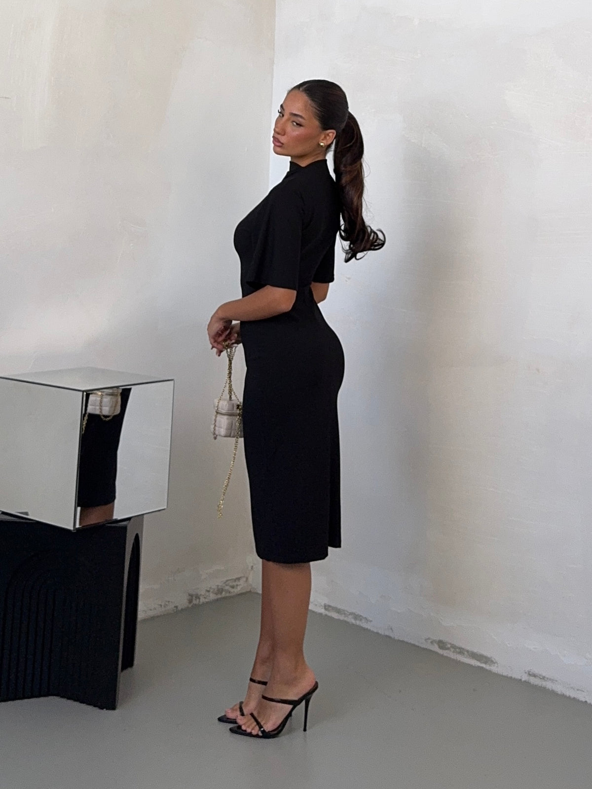 DRESS MIDI NERO