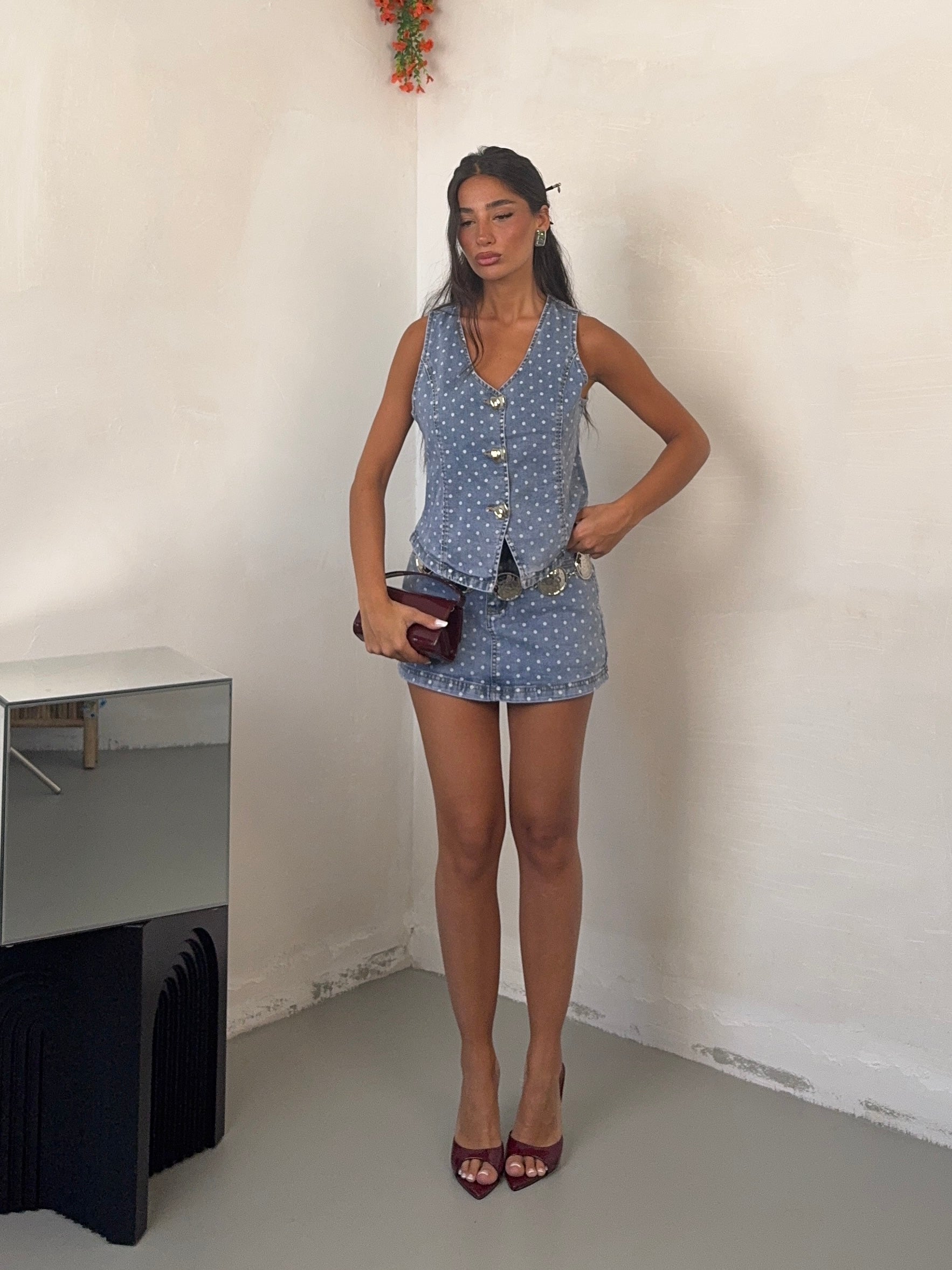 COORD DENIM POIS