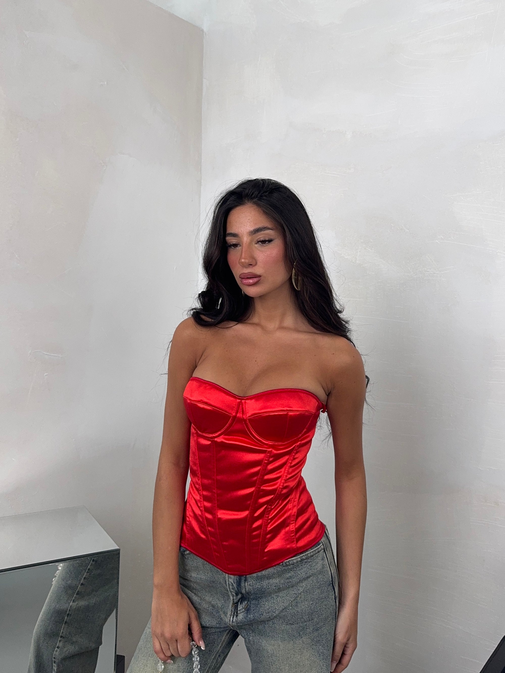 CORSETTO NIGHT ROSSO