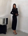 DRESS BLACK PLUM