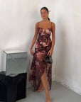 DRESS AMELIA MARRONE
