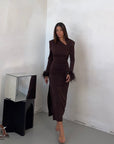 DRESS BROWN PLUM