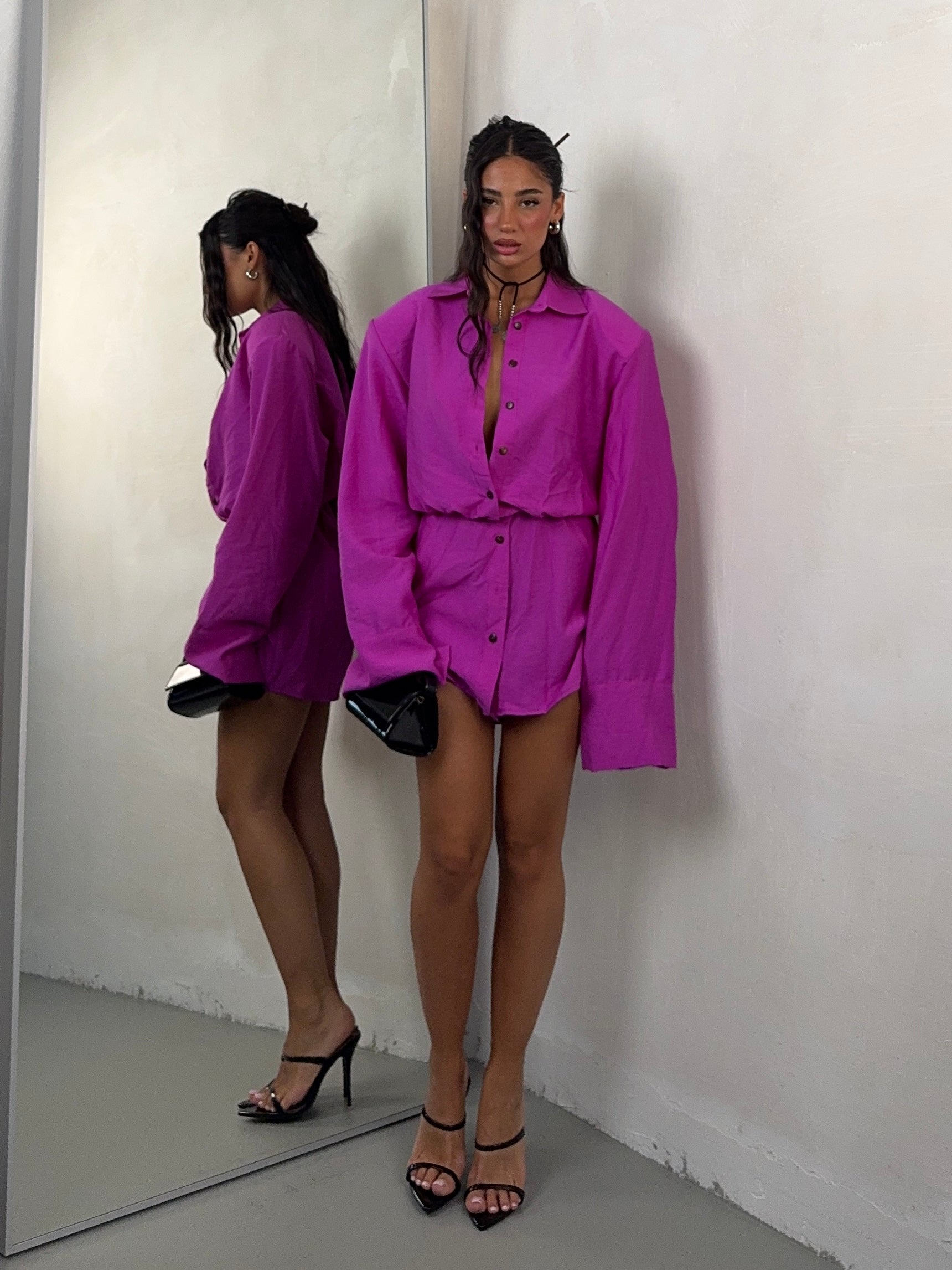 MINIDRESS CLOTILDE FUCSIA
