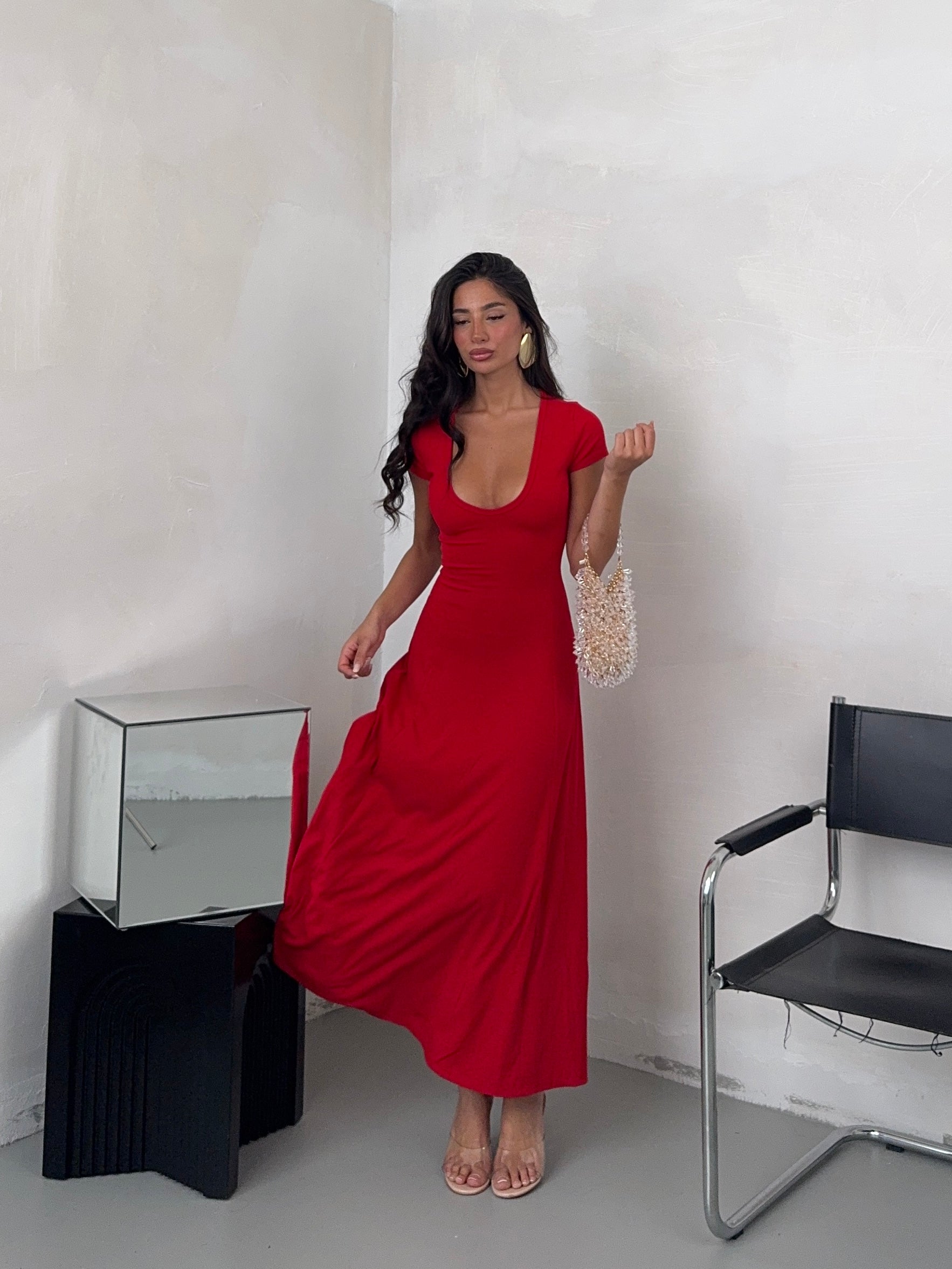 DRESS COSTINA ROUGE