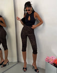 PANTS CAPRI ANIMALIER