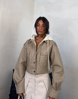 JACKET HOODIE BEIGE