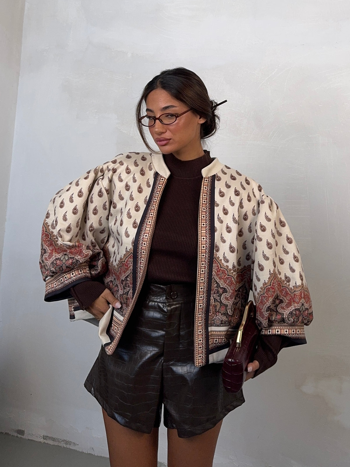 CARDIGAN PAISLEY BEIGE