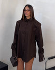 CAMICIA JESSIE MARRONE
