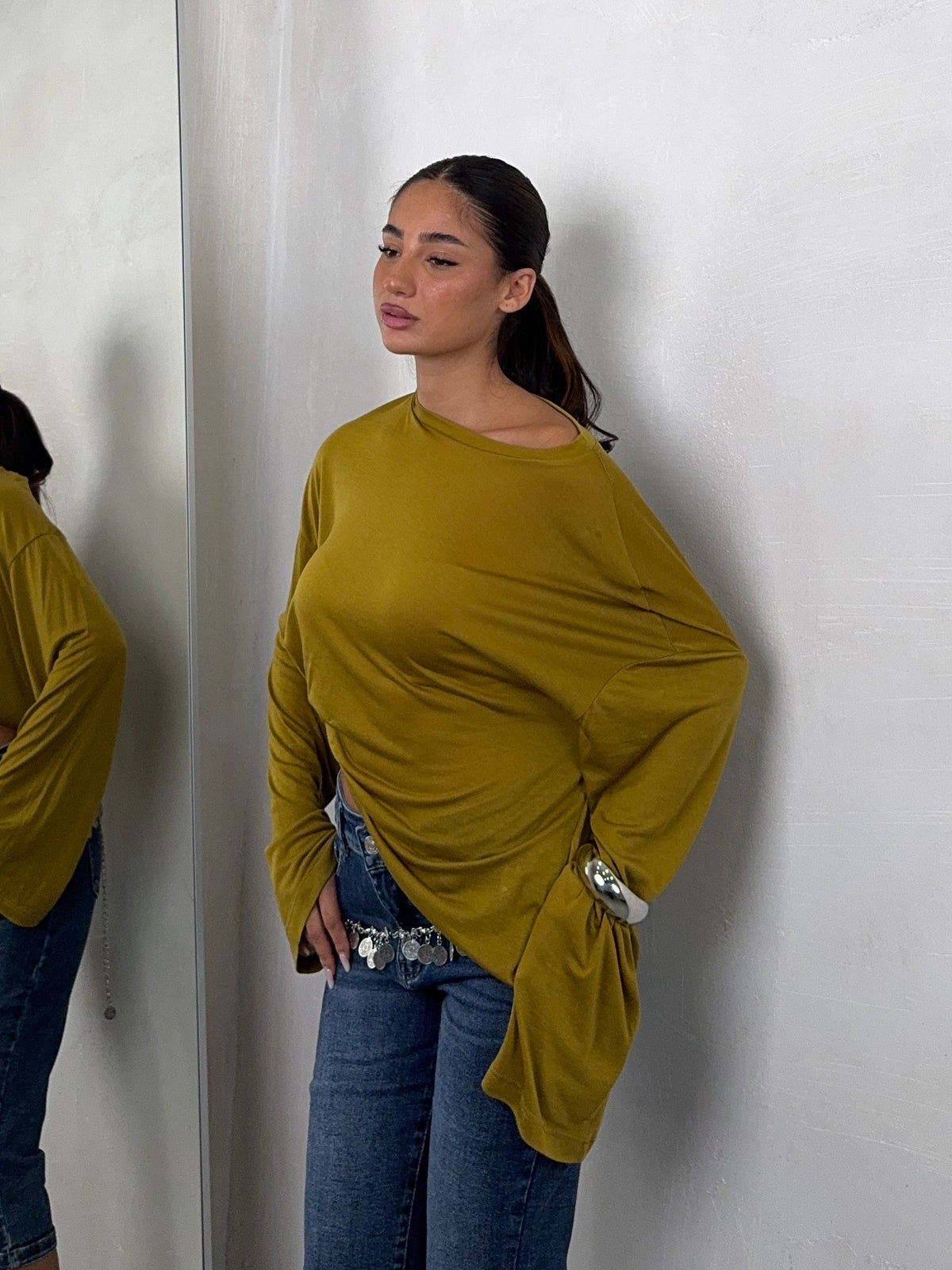 LONGSLEEVE SHALLOW SENAPE
