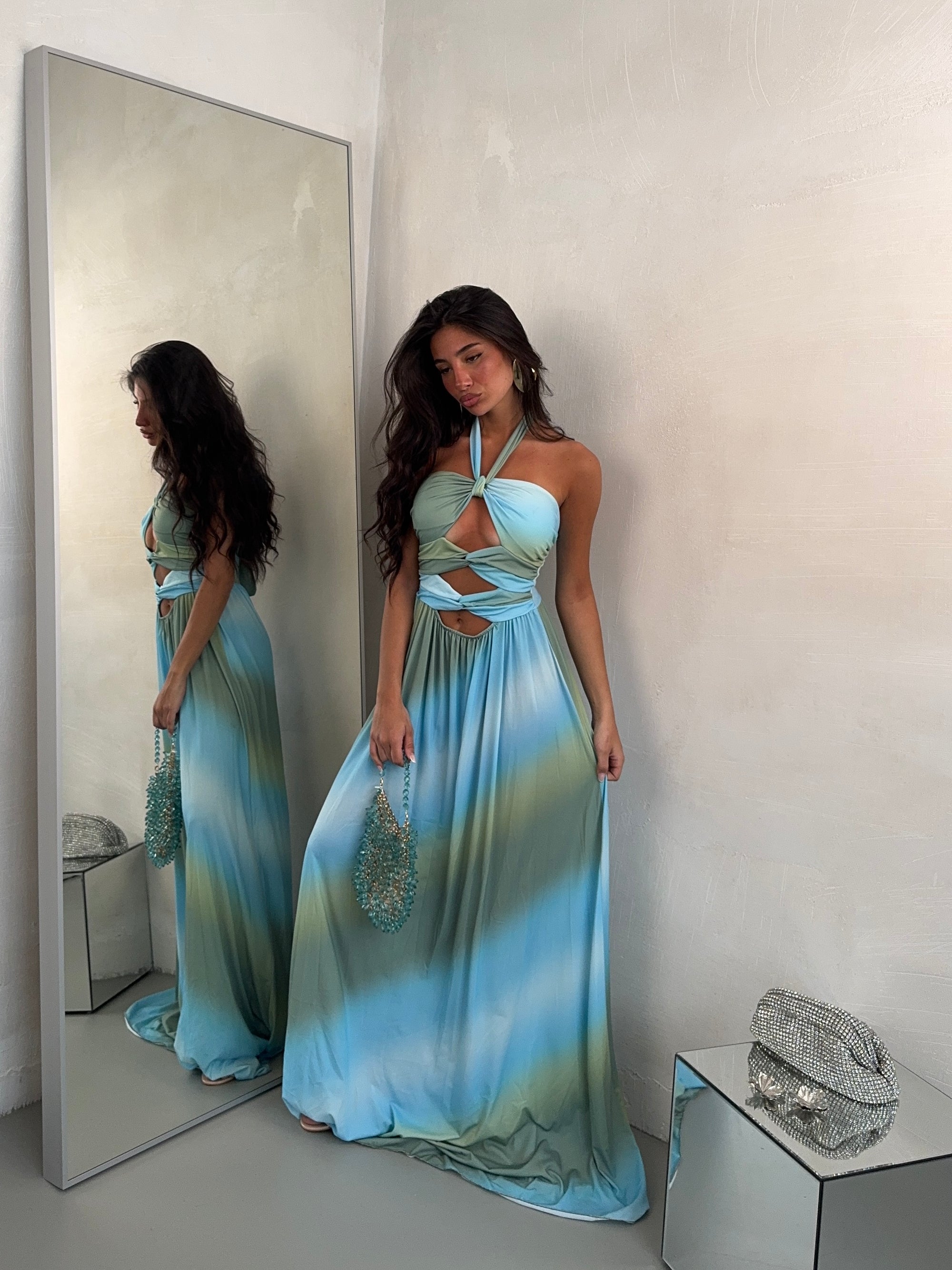 DRESS GIACARTA AZZURRO
