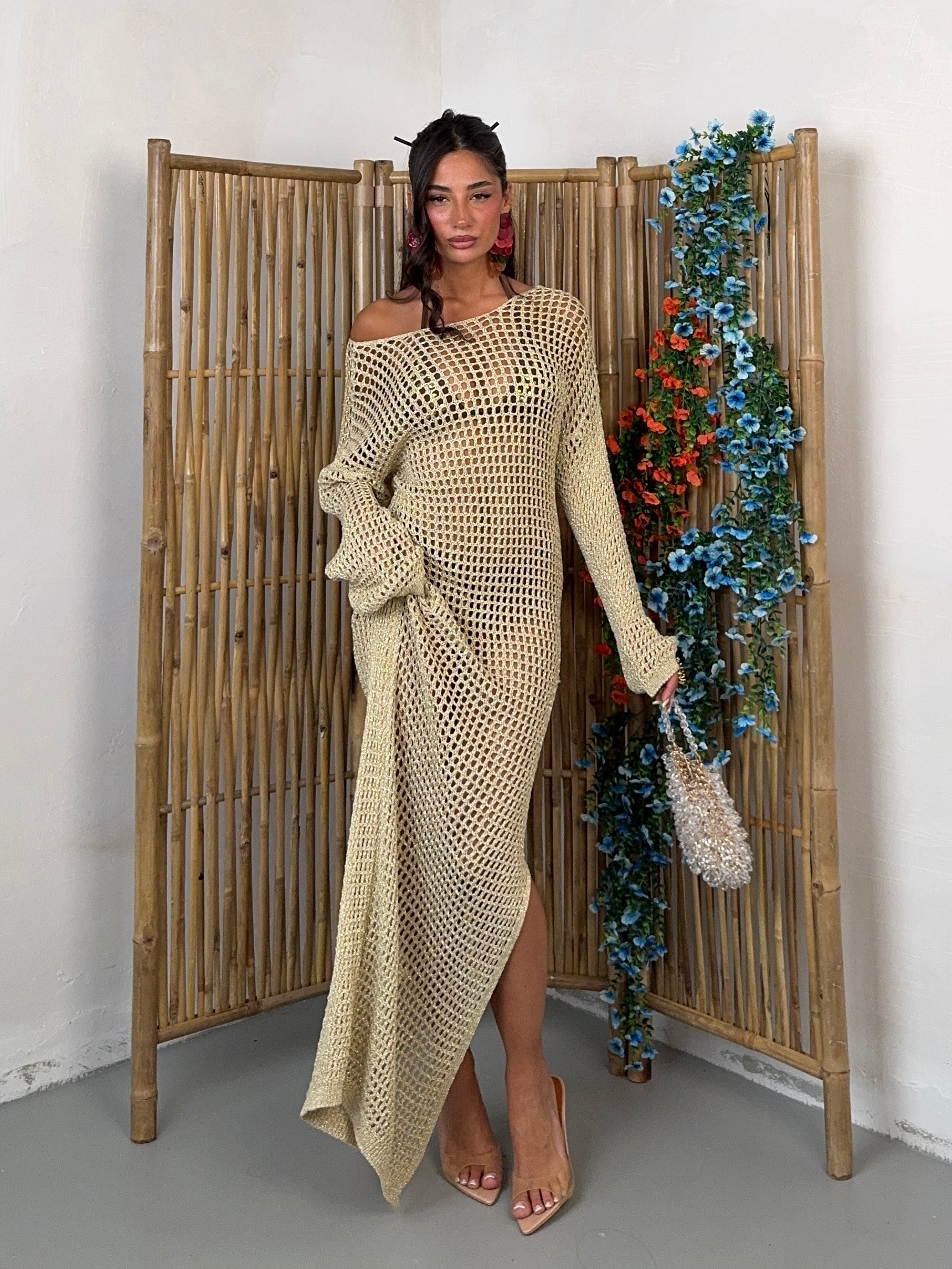 DRESS RUBY LUREX