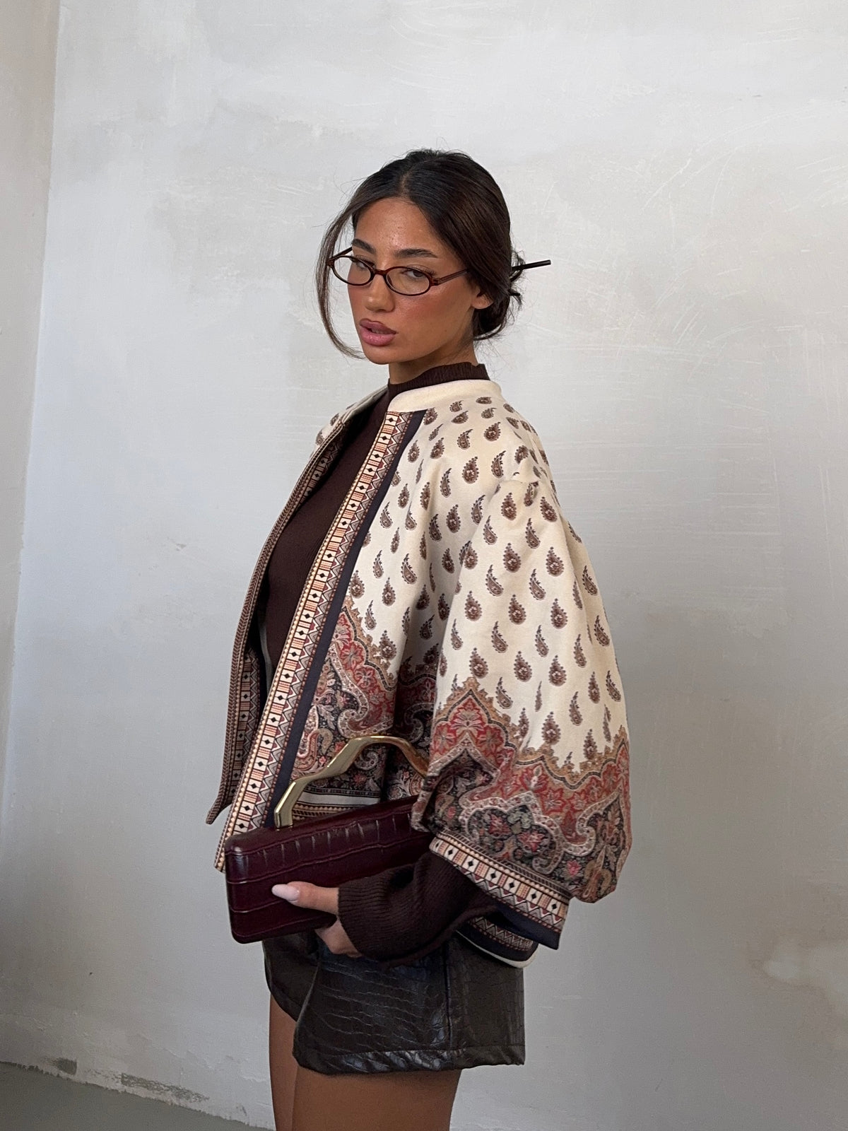 CARDIGAN PAISLEY BEIGE