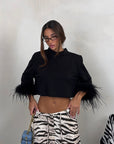 SHIRT QUARTER PIUMA NERO