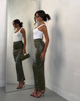 LONGUETTE LEATHER VERDE
