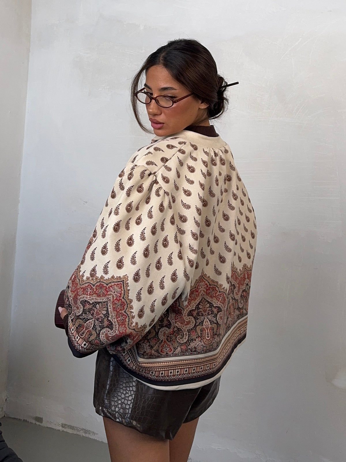 CARDIGAN PAISLEY BEIGE