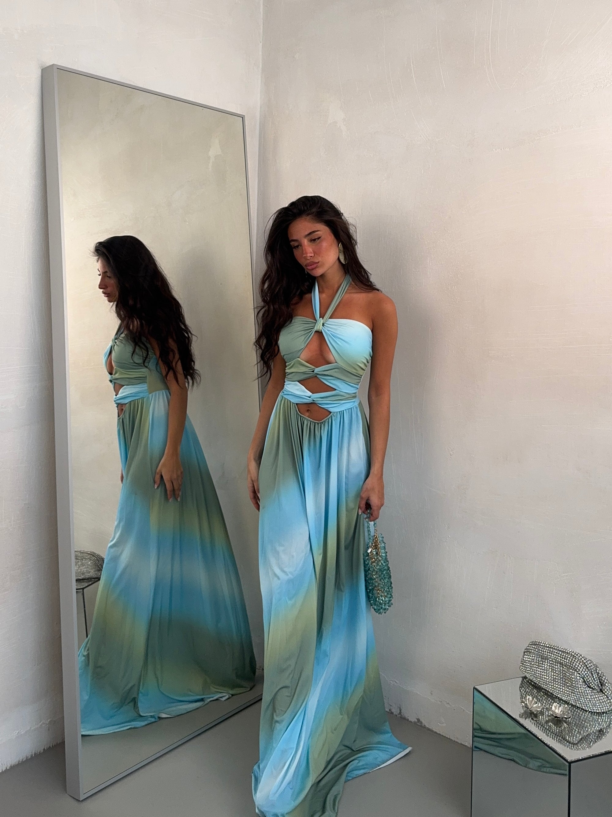 DRESS GIACARTA AZZURRO