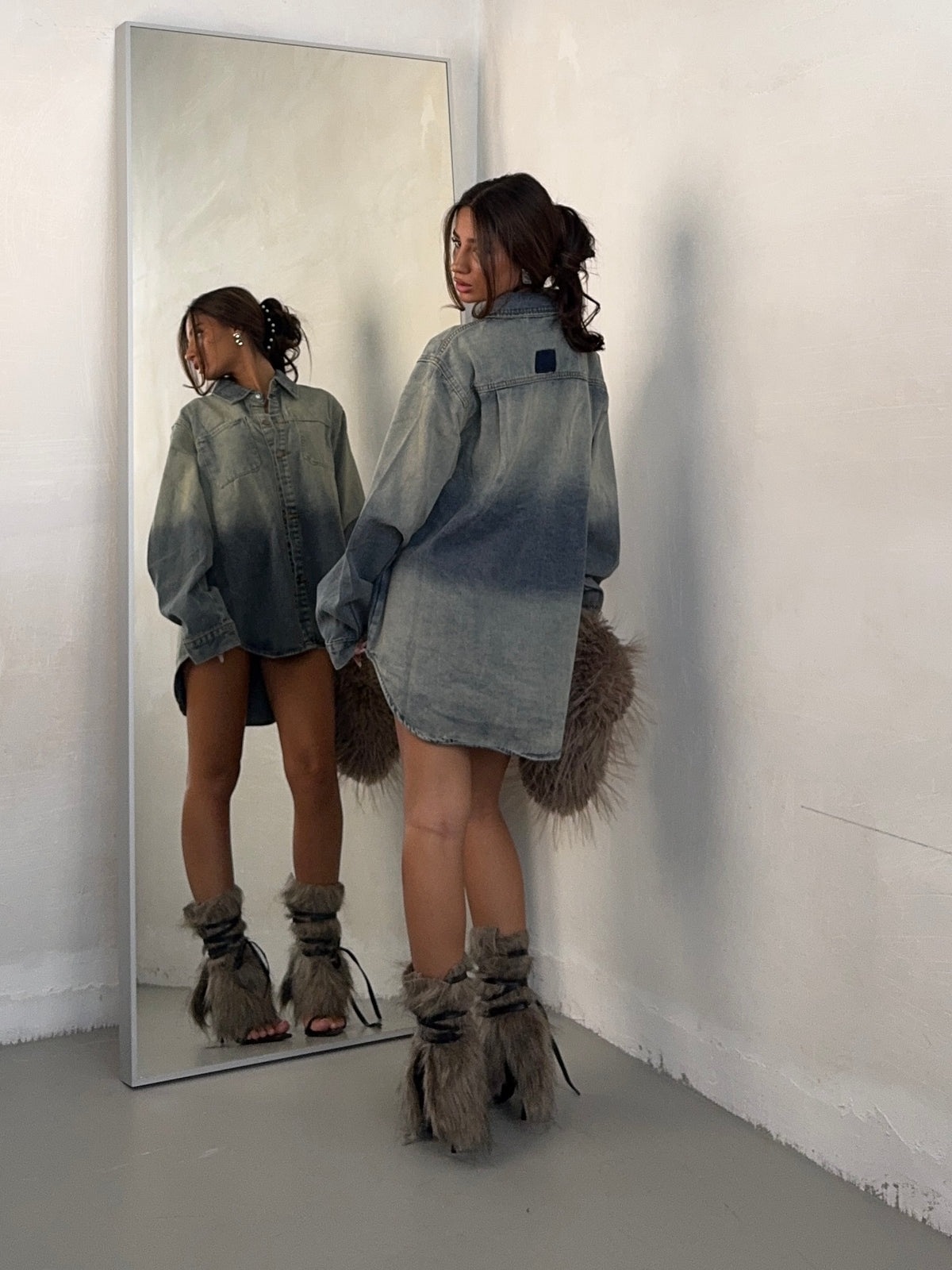 CAMICIA FAKE DENIM