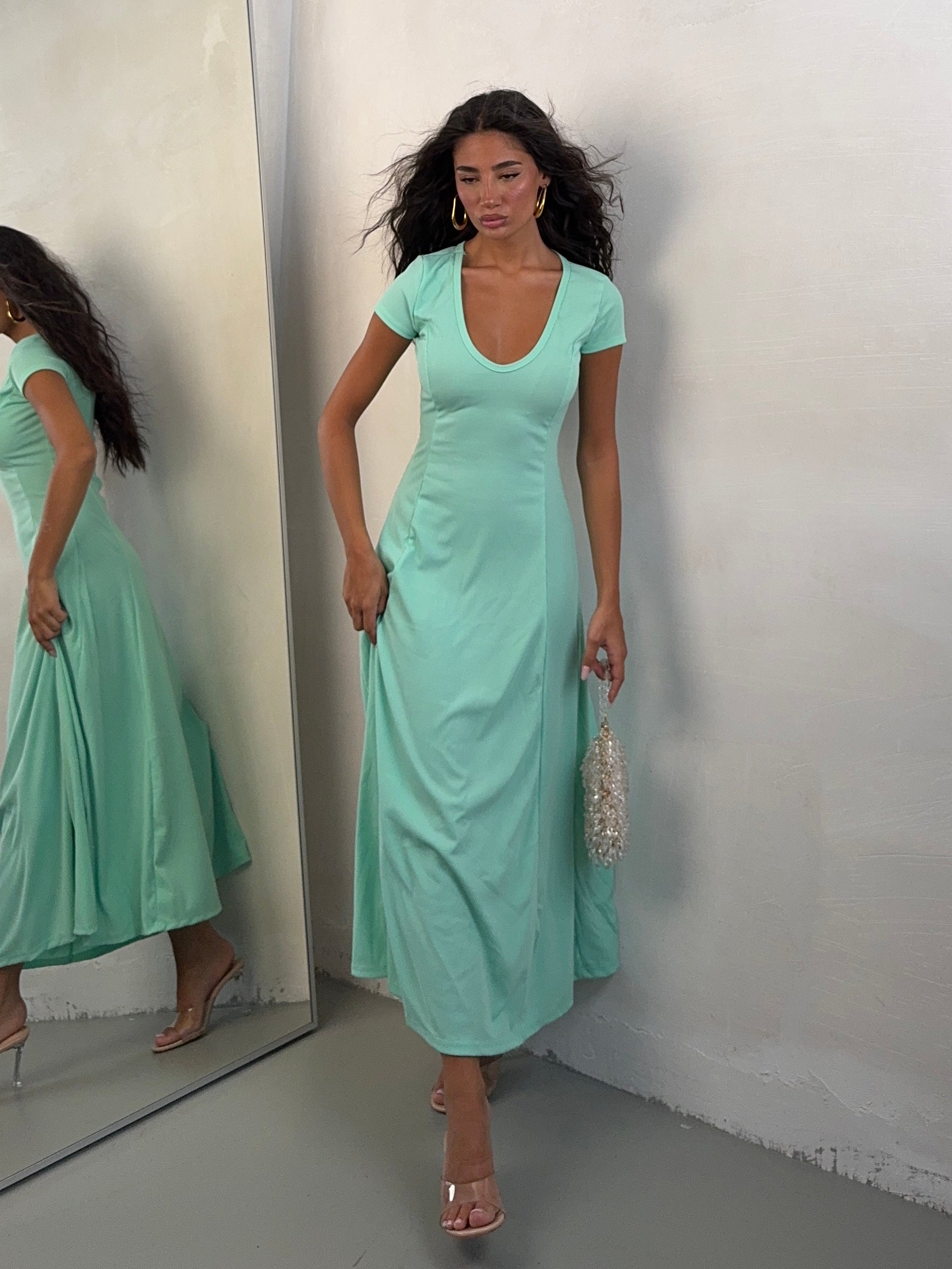 DRESS COSTINA TORQUOISE