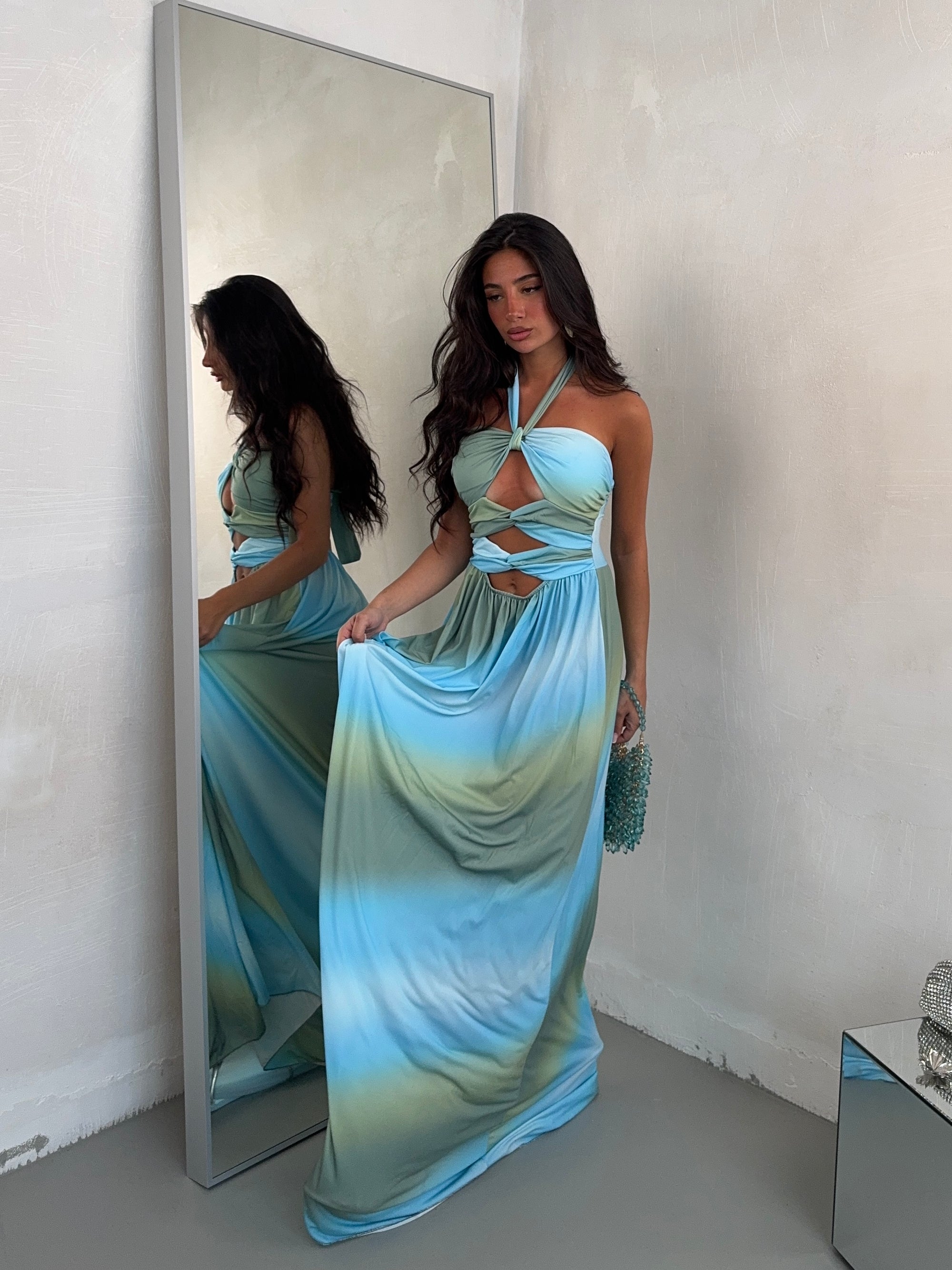 DRESS GIACARTA AZZURRO
