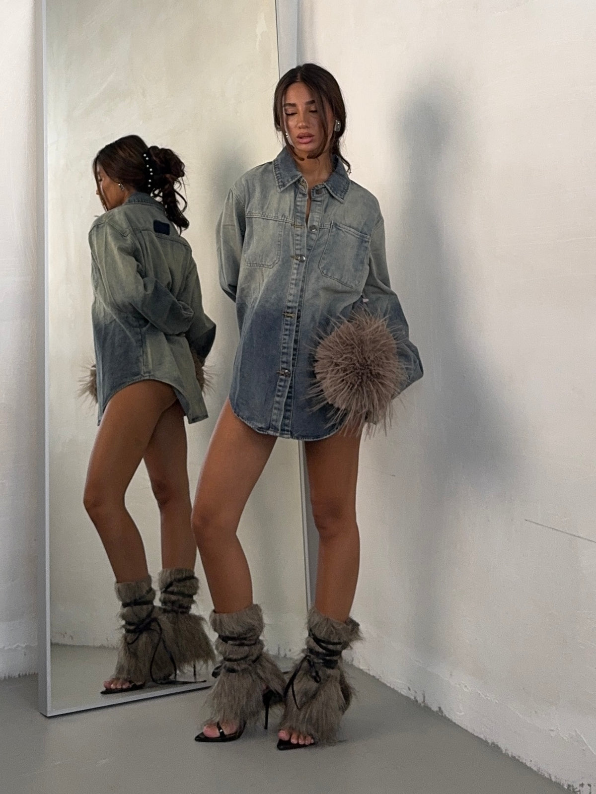 CAMICIA FAKE DENIM