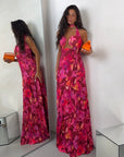 DRESS PLUMA FUCSIA