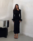 DRESS BLACK PLUM