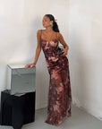 DRESS AMELIA MARRONE