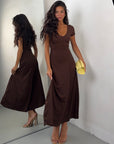 DRESS COSTINA CAFE