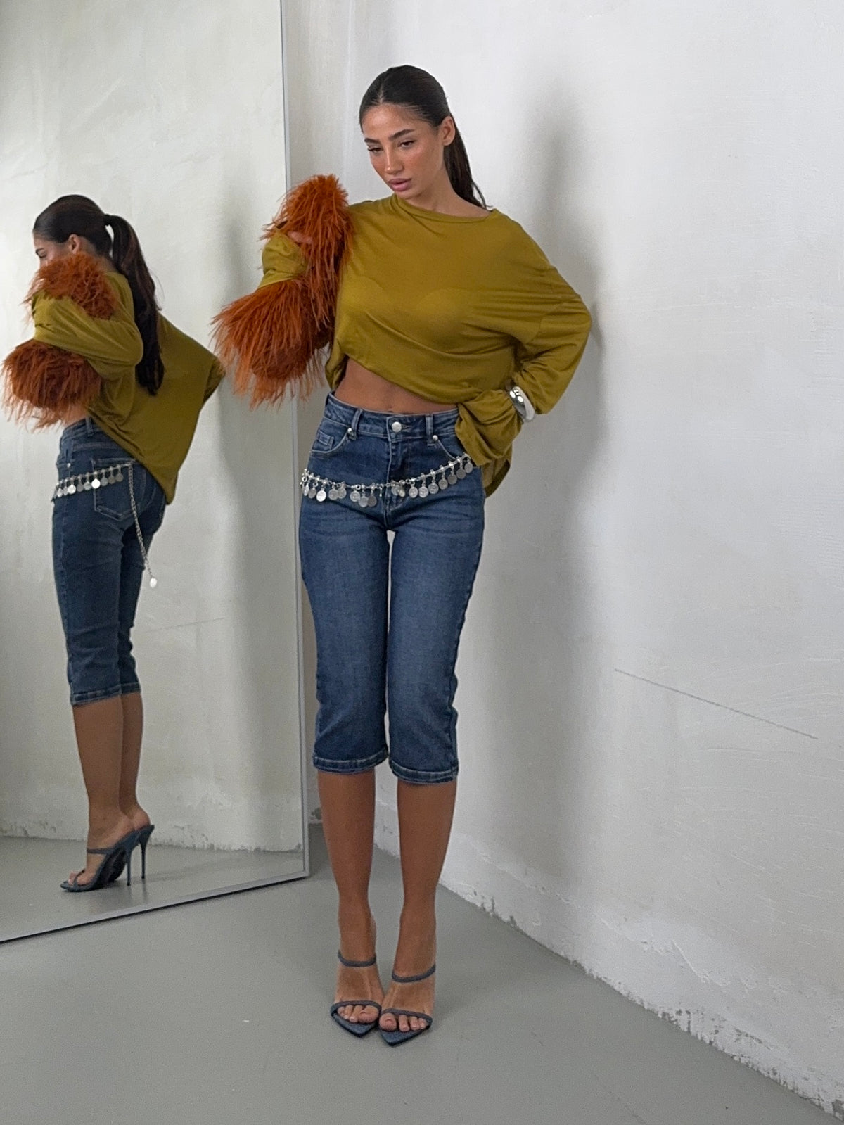 JEANS CAPRI DENIM