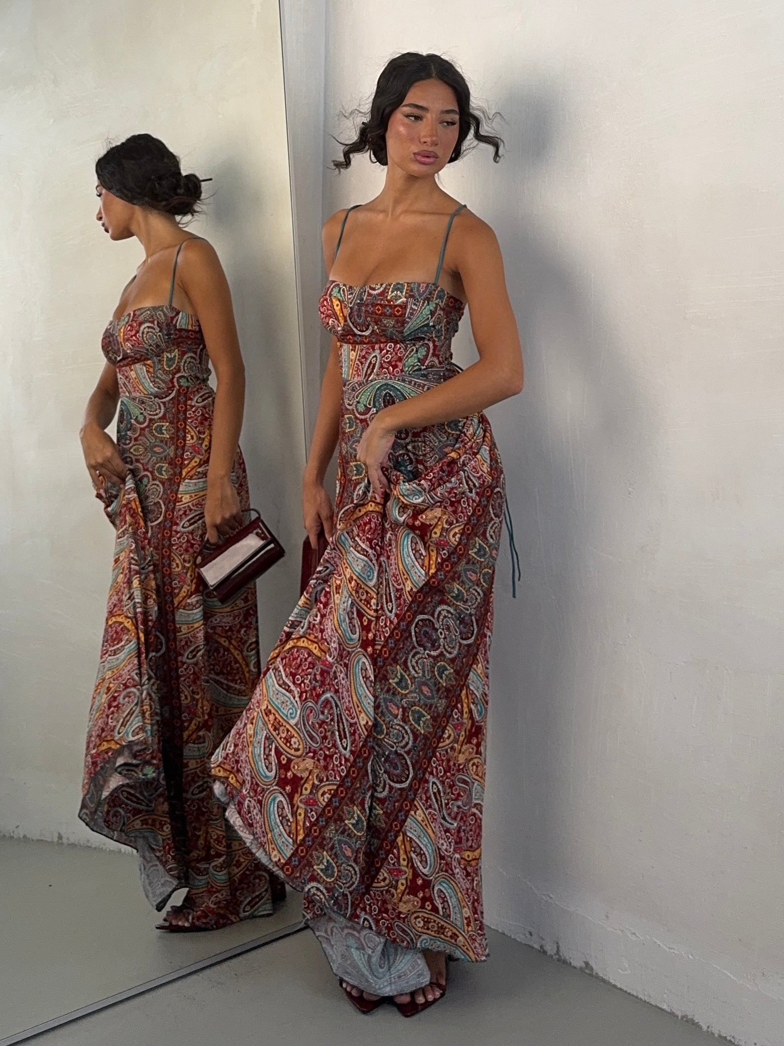 DRESS AMALFI MIX ROSSO