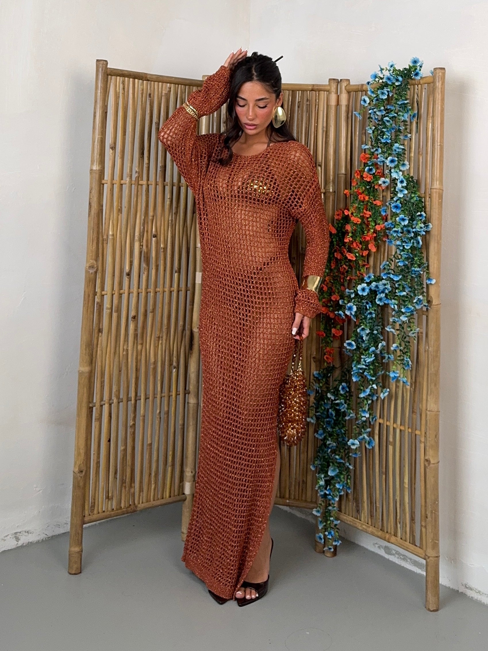 DRESS RUBY LUREX