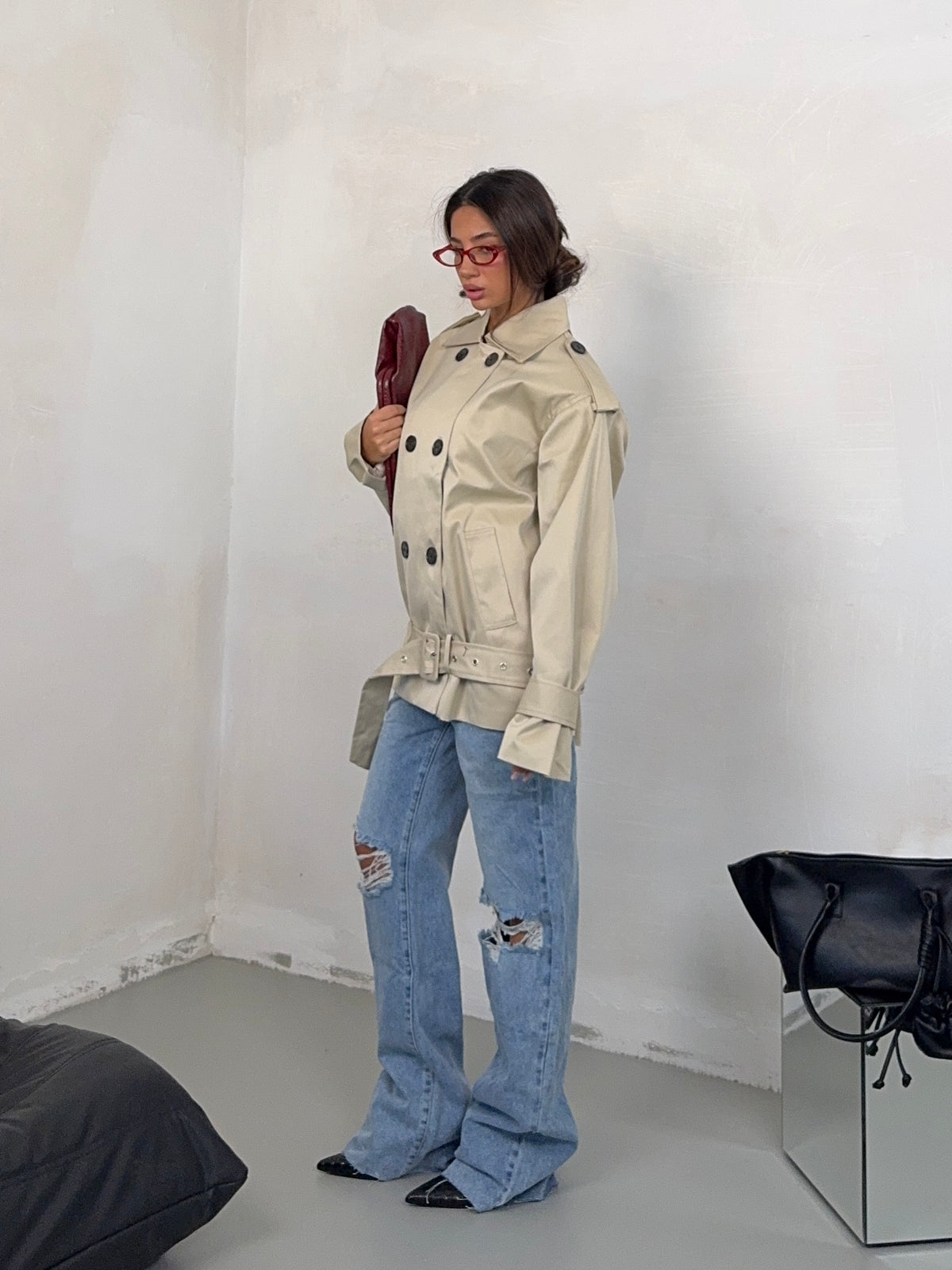 TRENCH APRICOT BEIGE