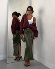 LONGUETTE LEATHER VERDE