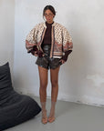 CARDIGAN PAISLEY BEIGE