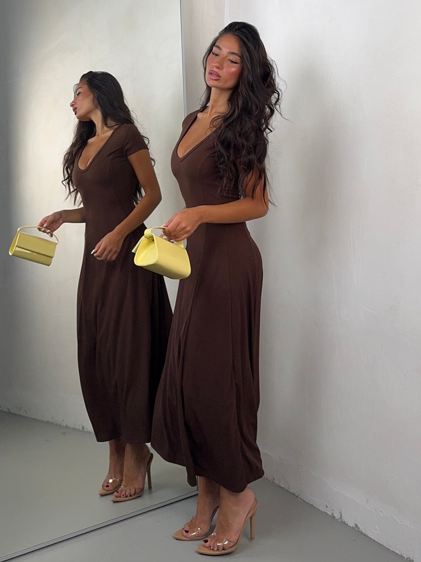 DRESS COSTINA CAFE