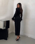 DRESS BLACK PLUM