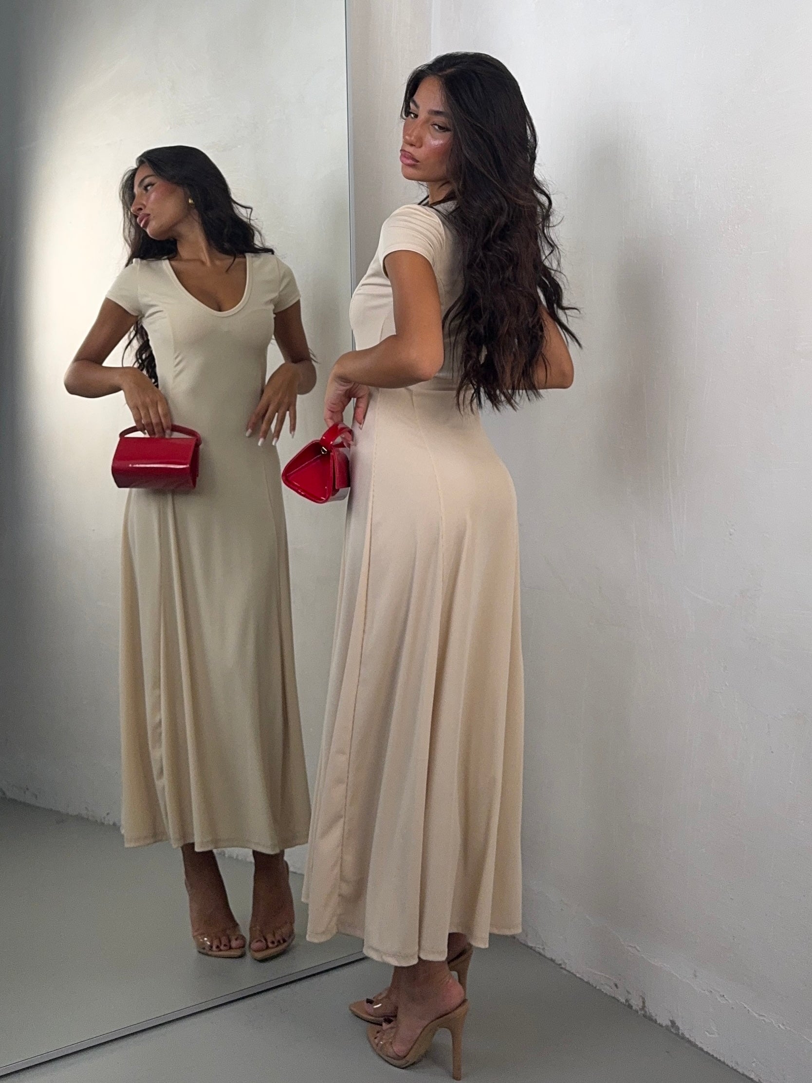 DRESS COSTINA BEIGE