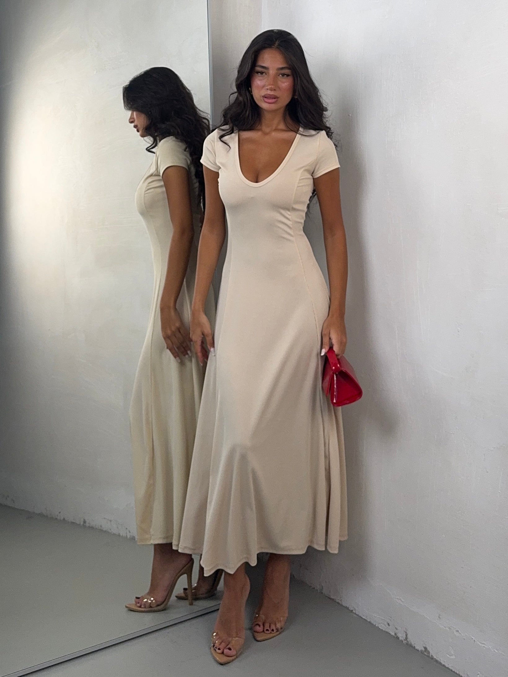 DRESS COSTINA BEIGE